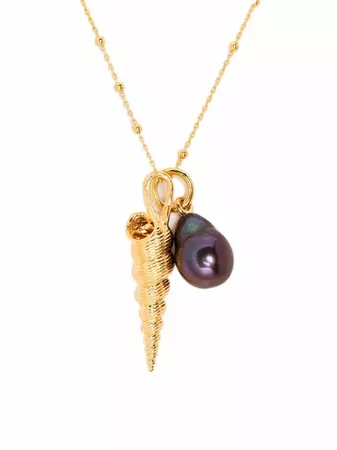 Missoma gold-plated Shell Pearl Necklace - Farfetch