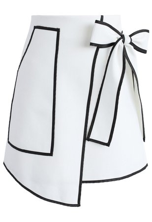 Urban Vogue Flap Skirt in White - Skirt - BOTTOMS - Retro, Indie and Unique Fashion