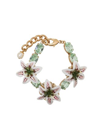 Dolce & Gabbana Flower Embellished Bracelet