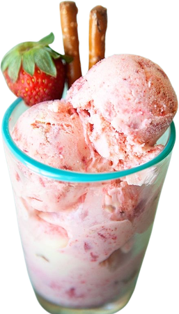 strawberry pretzel ice cream food