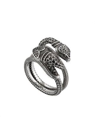 Shop metallic Gucci Gucci Garden snakes ring with Express Delivery - Farfetch