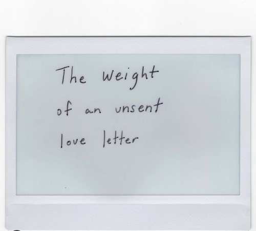 polaroid quote love letter