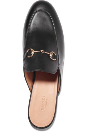Gucci | Princetown horsebit-detailed leather slippers | NET-A-PORTER.COM