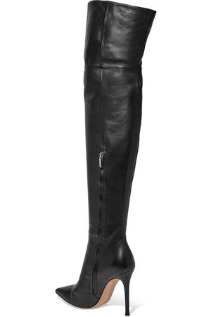 GIANVITO ROSSI 105 leather over-the-knee boots