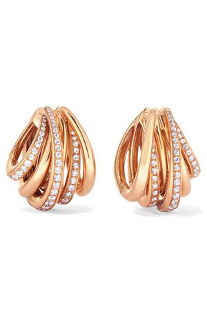 de GRISOGONO | Boucles d'oreilles en or rose 18 carats et diamants Allegra | NET-A-PORTER.COM