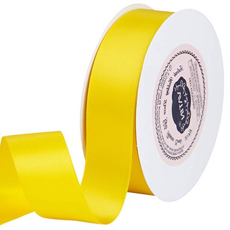 Amazon.com: VATIN 1 inch Double Faced Polyester Satin Ribbon Maize Yellow - 25 Yard Spool, Perfect for Wedding, Wreath, Baby Shower, Packing and Other Projects