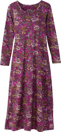 Floral A-Line Dress in Classic Pullover Style