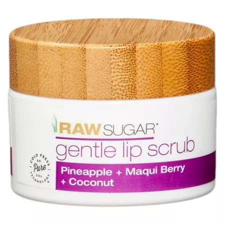 Raw Sugar Organic Vegan Lip Scrub - Pineapple + Maqui Berry + Coconut - 0.5oz : Target