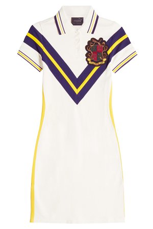 Cotton Dress with Crest on Breast Gr. M