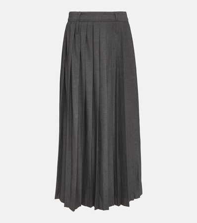 Bailey Pleated Maxi Skirt in Grey - The Frankie Shop | Mytheresa