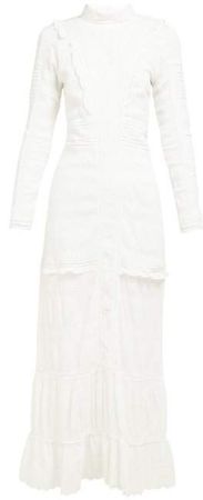 Sir - Celie High Neck Cotton Voile Maxi Dress - Womens - Ivory