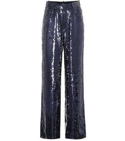 Sequined flared pants