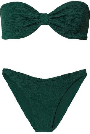 Hunza G - Jean Seersucker Bandeau Bikini - Emerald