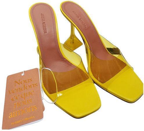 Lupita Yellow Plastic Sandals