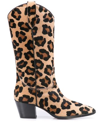 Paris Texas Leopard Print Cowboy Boots - Farfetch