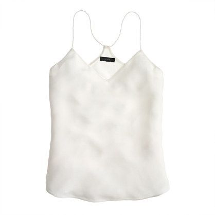 white/cream-ish silk top