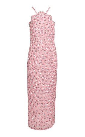 Fully Embroidered Georgette Dress By Des Phemmes | Moda Operandi