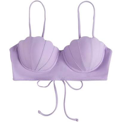 purple swimsuit bra