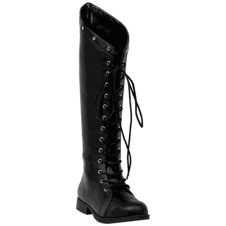 Huntress Lace Up Calf Boots - FW1112 by Medieval Collectibles