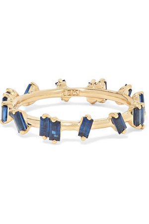 Suzanne Kalan | 18-karat gold sapphire ring | NET-A-PORTER.COM