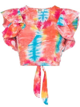 All Things Mochi Lana tie-dye Cropped Cotton Top - Farfetch