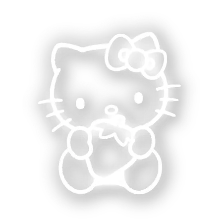 neon hello kitty sign