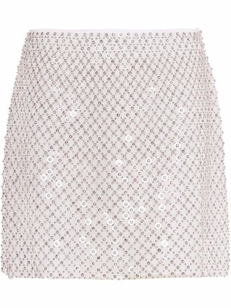 Miu Miu sequin-embellished Organza Mini Skirt - Farfetch