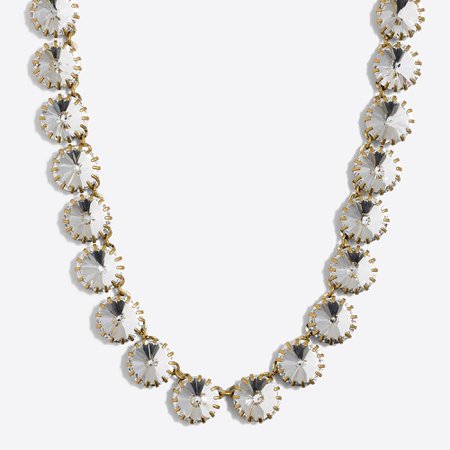 Brass-plated crystal necklace - Accessories | J.Crew Factory