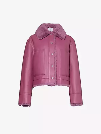 ANNE VEST - Beth contrast-collar leather jacket | Selfridges.com