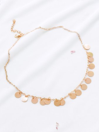 Cheap Gold Coin Fringe Statement Necklace for sale Australia | SHEIN