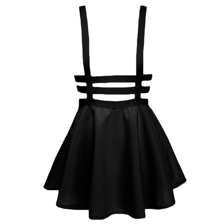 Black Suspender Skirt