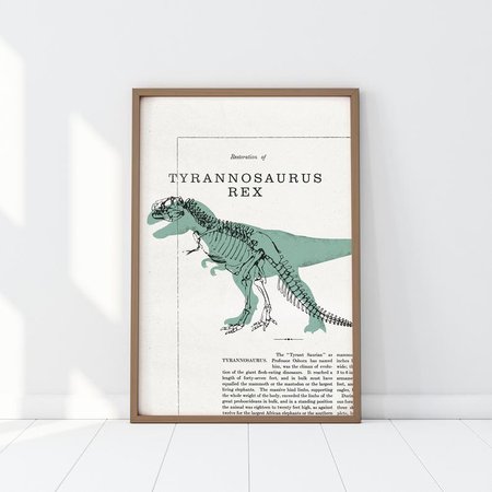 T-rex print dinosaur print tyrannosaurus nursery print | Etsy