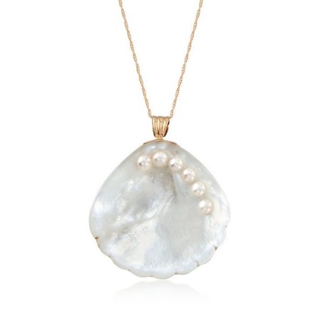 Ross-Simons Mother of Pearl Seashell Necklace
