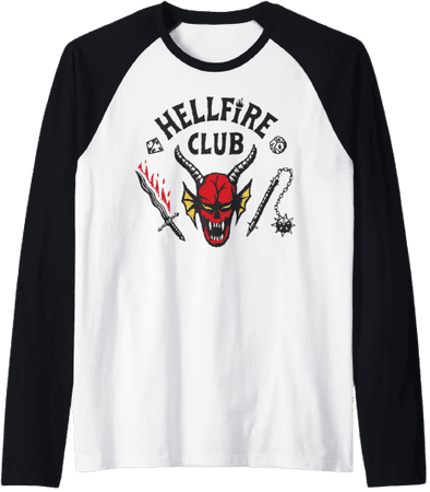 Stranger Things 4 - Hellfire Club Logo Raglan Baseball Tee