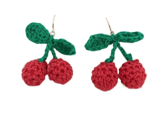 Cherry Earrings - peach blush parlour