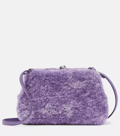 Goji Micro Shearling Shoulder Bag in Purple - Jil Sander | Mytheresa