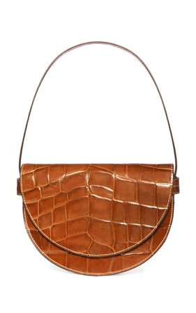 Amal Croc-Effect Leather Shoulder Bag by Staud | Moda Operandi
