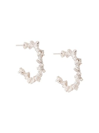 Shop Niza Huang Under Earth hoop earrings with Express Delivery - FARFETCH