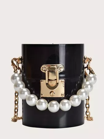 Mini Faux Pearl Beaded Bucket Bag | SHEIN USA