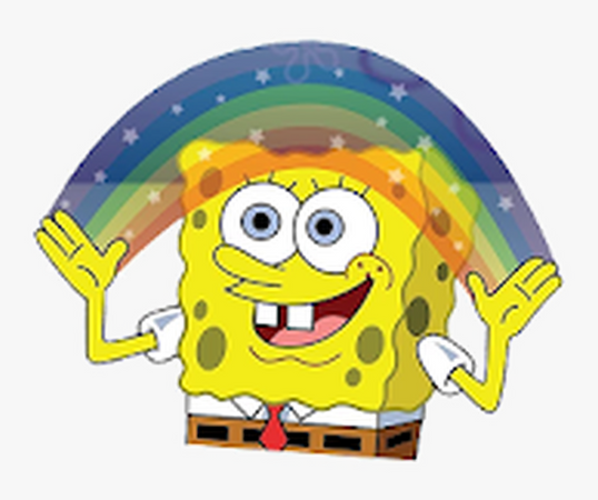 SpongeBob rainbow imagination