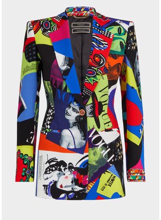 Versace 80s loud bright printed jacket blazer