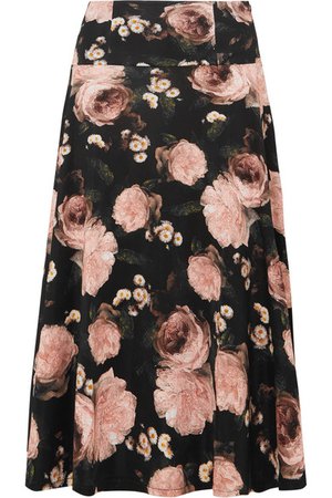 Erdem | Elvin floral-print satin-jersey midi skirt | NET-A-PORTER.COM