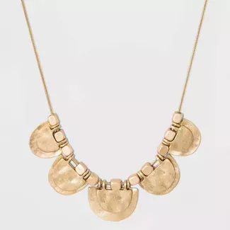 Hammered Half Moon Necklace - Universal Thread™ Gold : Target
