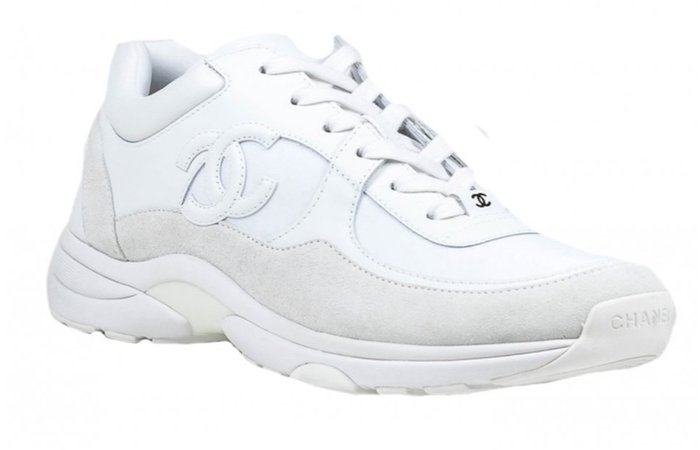Chanel white trainers