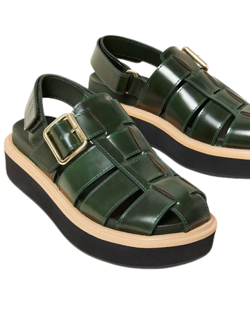 green sandal
