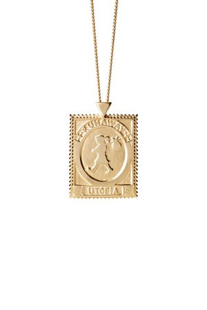 Utopia Stamp Necklace Gold - All Jewellery Collections | Karen Walker