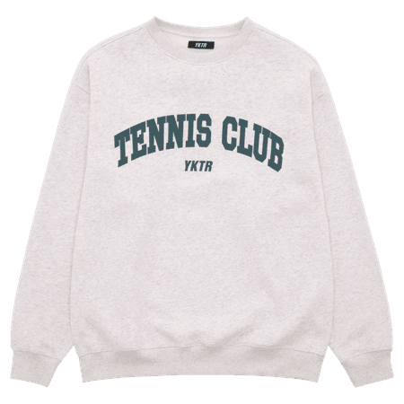 TENNIS CLUB CREW - GREY MARLE – YKTR