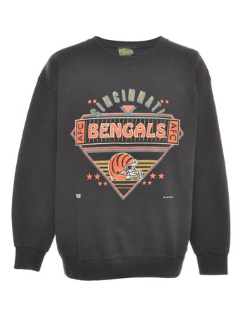 Unisex 2000s Cincinnati Bengals American Football Sports Sweatshirt Black, L | Beyond Retro - E00646034