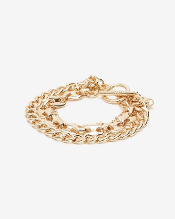 Thick Multi-row Chain Bracelet | Express