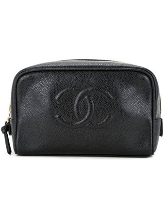 Chanel Pre-Owned CHANEL CC Logos Cosmetic Pouch £1,360 - Shop Online - Fast Delivery, Free Returns